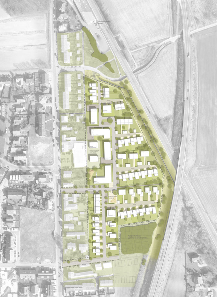 Münster, Sprakel-ost, Sprakel, Wohnquartier, Quartier, Wohnen, Wohnbebauung, Mehrfamilienhäuser, MFH, Wohnung, mieten, B-Plan, Lageplan